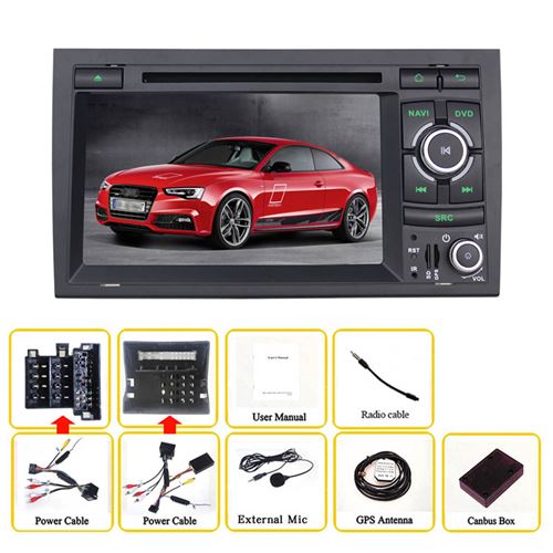 7 inch car radio player with GPS navigation for Audi A4