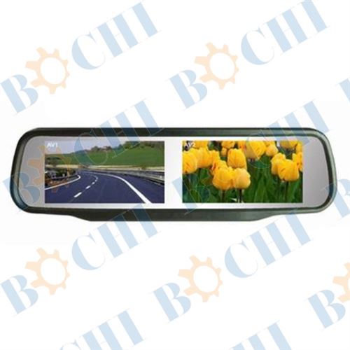 2016 Best Car Rearview Mirror Camera DVR with Two Digital TFT LCD Screen/Video input