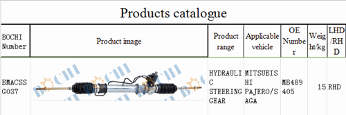 steering gear for MITSUBISHI PAJERO/SAGA