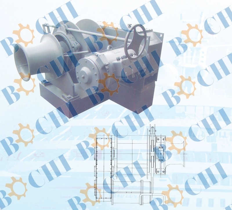 Electric Mooring Winch with Single Drum