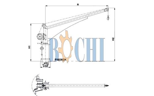 Pneumatic No Luffing Crane