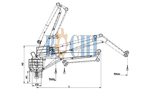 Hydraulic Folding Boom Crane