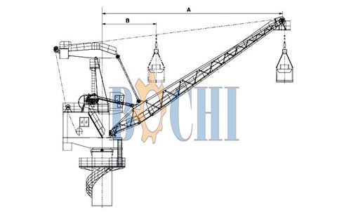 Steelrope Luffing Floating Crane((Single-armed)