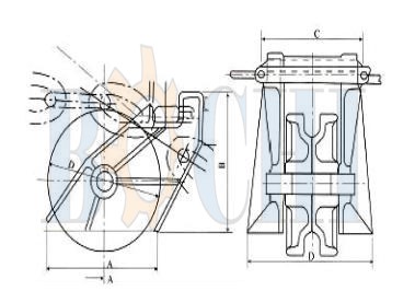 JIS F-2033 Roller Lever Type Chain Stopper