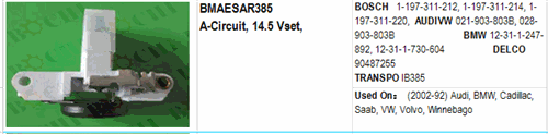 BOSCH 1-197-311-212, 1-197-311-214, 1-197-311-220, AUDIVW 021-903-803B, 028-903-803B