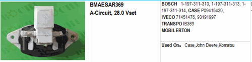 BOSCH 1-197-311-310, 1-197-311-313, 1-197-311-314, CASE P09415420,