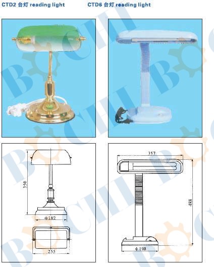 CTD2 CTD6 220V Steel Plastic 60W 27W Reading Light