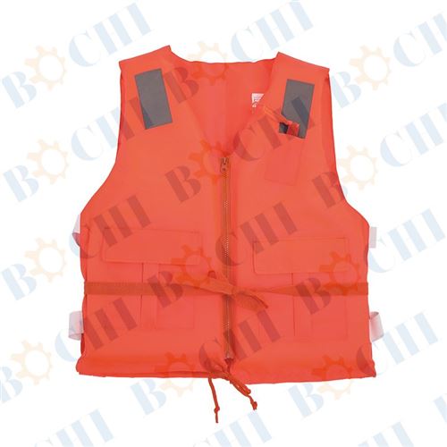 Marine zipper type work life jacket